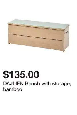 Ikea Dajlien bench with storage, bamboo offer