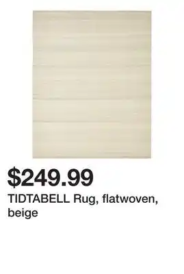 Ikea Tidtabell rug, flatwoven, beige offer