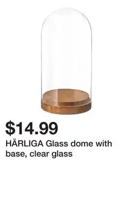 Ikea Härliga glass dome with base, clear glass offer