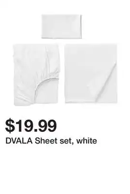 Ikea Dvala sheet set, white offer