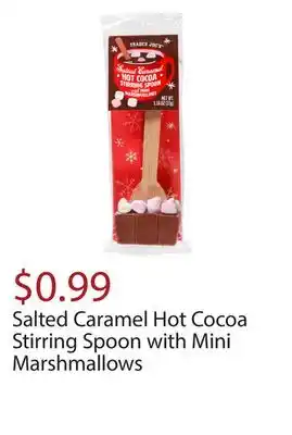 Trader Joe's Salted caramel hot cocoa stirring spoon with mini marshmallows offer