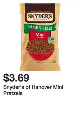 Wegmans Snyder's of hanover mini pretzels offer