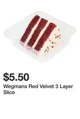 Wegmans Wegmans red velvet 3 layer slice offer