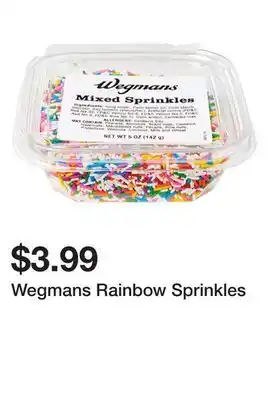 Wegmans Wegmans rainbow sprinkles offer