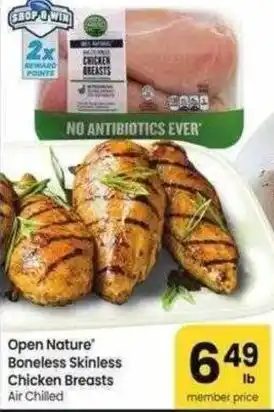Safeway Open Nature' Boneless Skinless Chicken Breasts offer