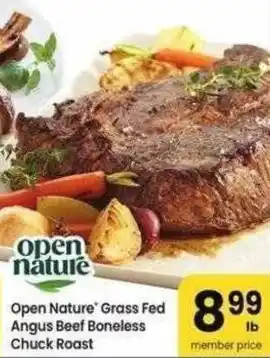 Safeway Open Nature' Grass Fed Angus Beef Boneless Chuck Roast offer
