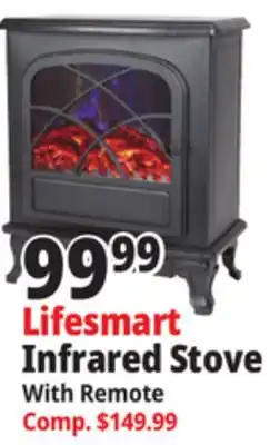 Ocean State Job Lot Lifesmart infrared electric fireplace stove heater with remote offer