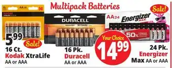 Ocean State Job Lot Multipack batteries offer