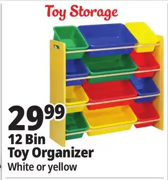 Ocean State Job Lot Whitmor 12-bin storage organizer, primary colors offer
