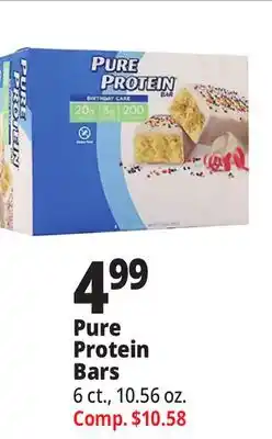 Ocean State Job Lot Pure protein bars offer