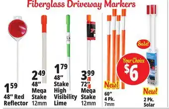 Ocean State Job Lot Fiberglass driveway markers offer