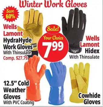 Ocean State Job Lot Winter work gloves offer