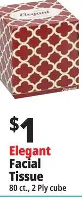Ocean State Job Lot Elegant face tissue, 1 box offer