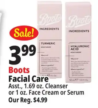 Ocean State Job Lot Boots facial care offer