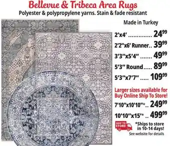 Ocean State Job Lot Bellevue & tribeca area rugs offer