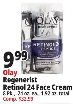 Ocean State Job Lot Olay regenerist retinol 24 face cream offer