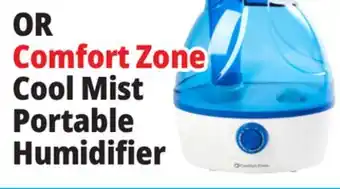 Ocean State Job Lot Comfort zone ultrasonic humidifier with dual nozzles, 2.3 l offer