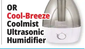 Ocean State Job Lot Cool~breeze 25w ultrasonic cool mist humidifier, 1 gal offer