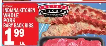 C Town Indiana kitchen whole pork baby back ribs offer