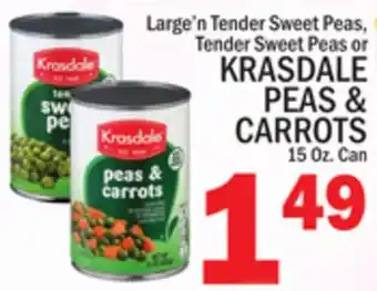 C Town Krasdale peas & carrots offer