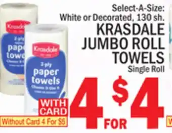 C Town Krasdale jumbo roll towels offer