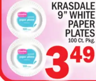 C Town Krasdale 9 white paper plates offer