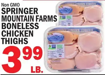 C Town Springer mountain farms boneless chicken thighs offer