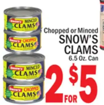 C Town Snow's clams offer