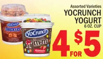 C Town Yocrunch yogurt offer