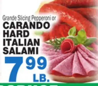 Bravo Supermarkets Carando hard italian salami offer