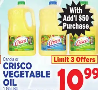 Bravo Supermarkets Crisco vegetable oil offer