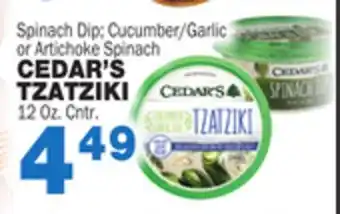 Bravo Supermarkets Cedar's tzatziki offer