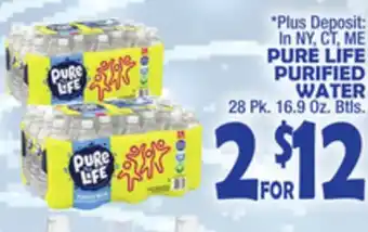 Bravo Supermarkets Pure life purified water offer