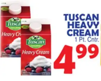 Bravo Supermarkets Tuscan heavy cream offer