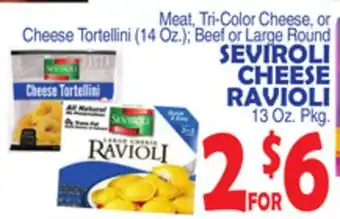Bravo Supermarkets Seviroli cheese ravioli offer