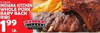 Bravo Supermarkets Indiana kitchen whole pork baby back ribs offer