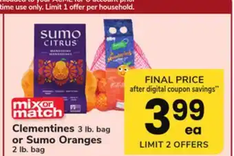 ACME Clementines 3 lb. bag or sumo oranges 2 lb. bag offer