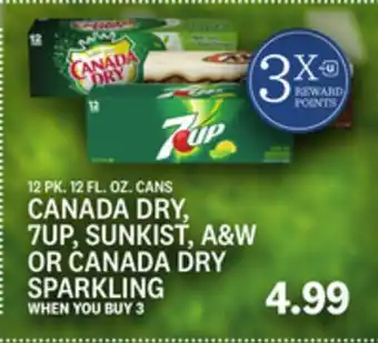 Kings Food Markets Canada dry, 7up, sunkist, a&w or canada dry sparkling offer