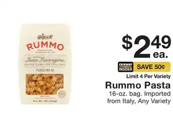 Fairway Store Market Rummo pasta offer