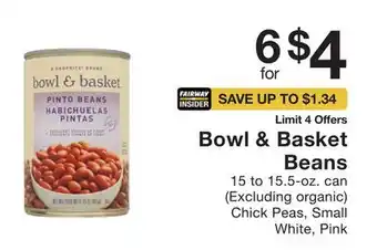 Fairway Store Market Bowl & basket beans offer
