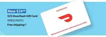 Sam's Club Doordash gift card offer