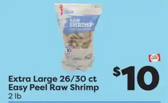 Weis Markets Extra large 26/30 ct easy peel raw shrimp offer