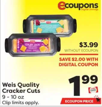 Weis Markets Weis quality cracker cuts offer