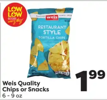 Weis Markets Weis quality chips or snacks offer