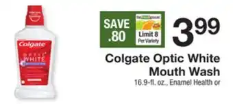 The Fresh Grocer Optic white mouth wash offer