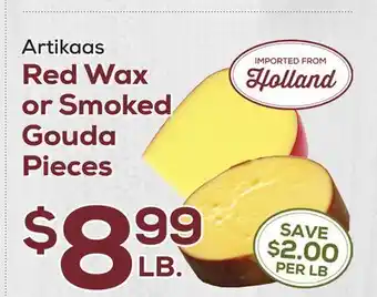 DeCicco & Sons Artikaas red wax or smoked gouda pieces offer