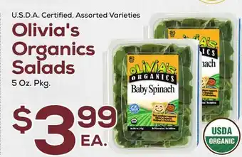 DeCicco & Sons Olivia's organics salads offer
