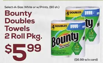 DeCicco & Sons Bounty doubles towels 2 roll pkg offer