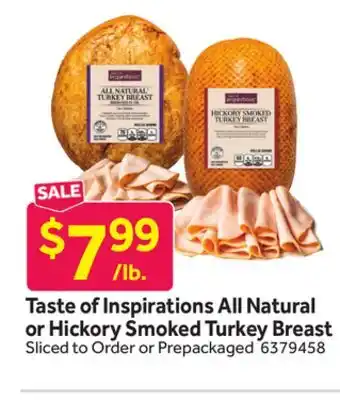Stop&Shop Taste of inspirations all natural or hickory smoked turkey breast offer