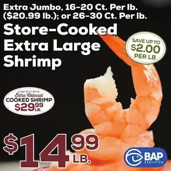 DeCicco & Sons Store-cooked extra large shrimp offer